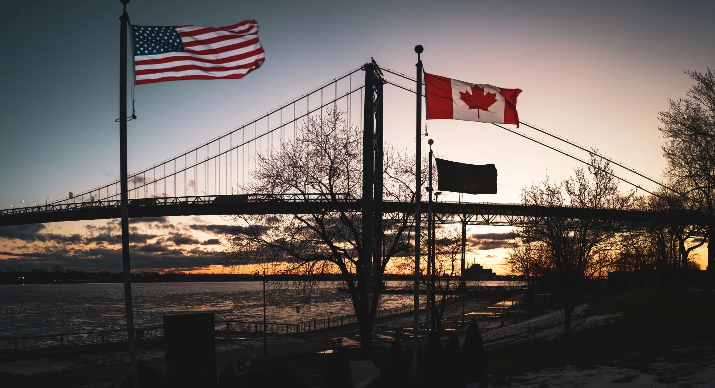 Colorful flags for business display