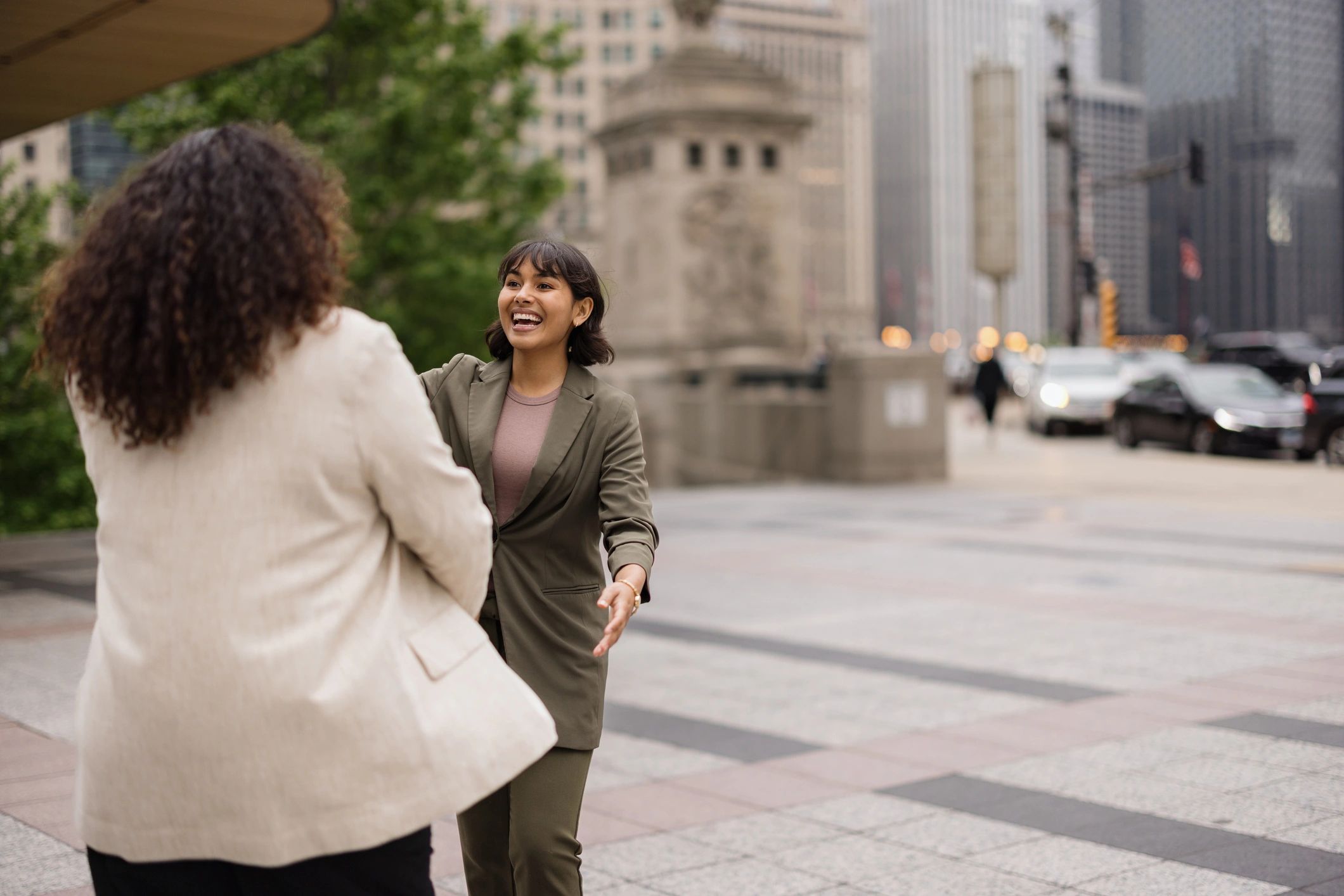 Team installing outdoor flag for business